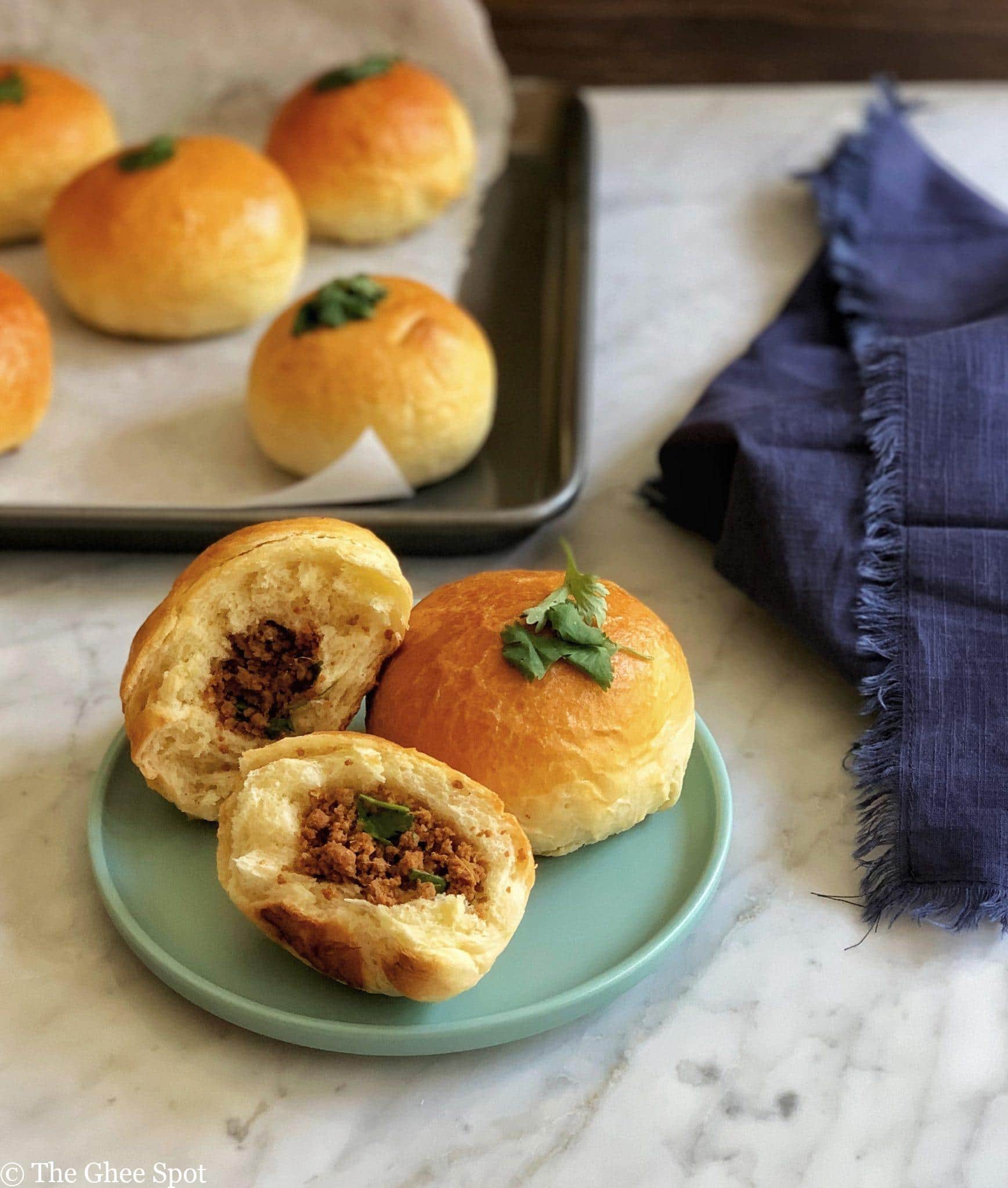 Baked Chicken Kheema Bun